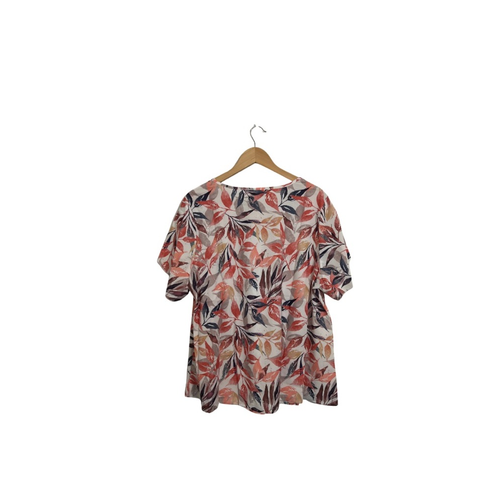 BloomChic Multicolor Leaf Print Blouse - Picture 2 of 4